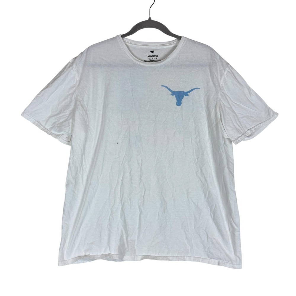 Texas Longhorns Shirt Mens XL White NCAA Football Fanatics Retro Graphic Tee Top